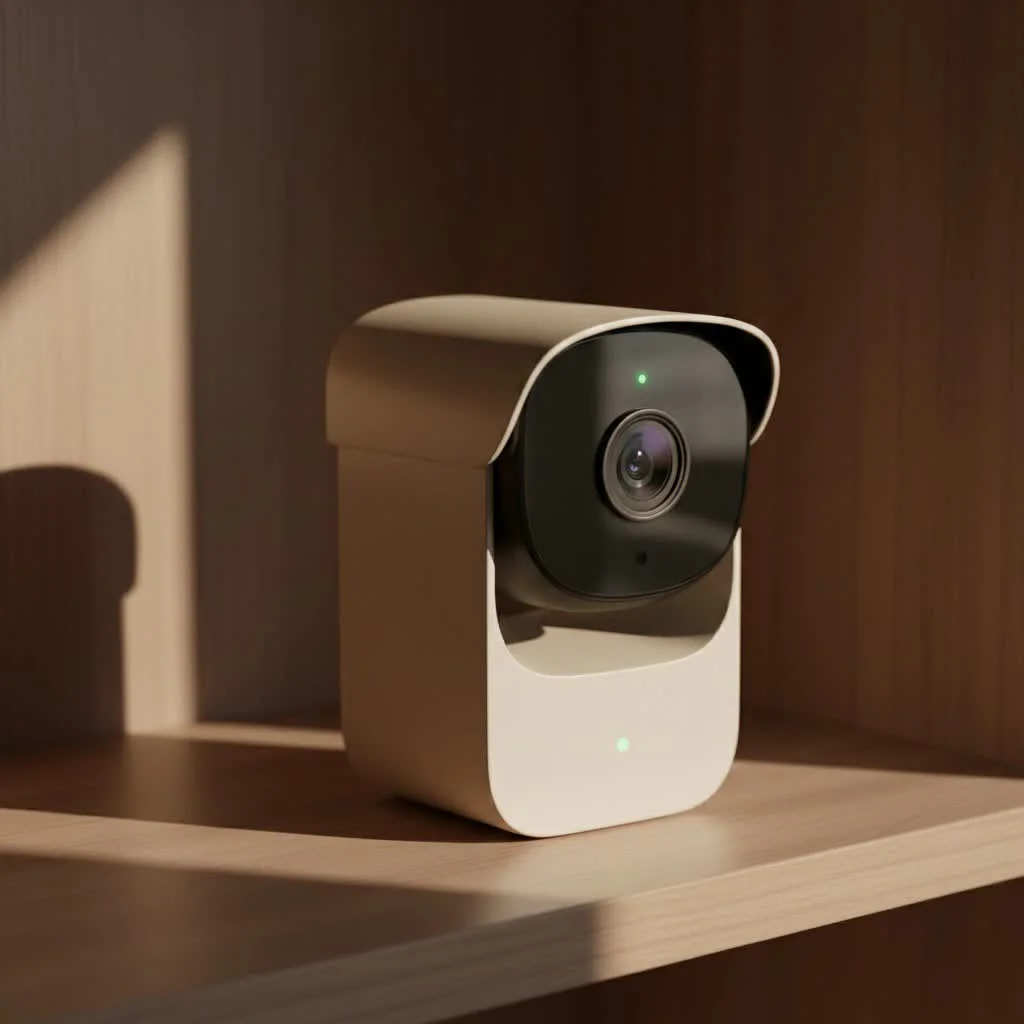 Motion sensor security camera monitoring a home's exterior